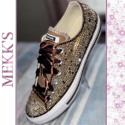 Chocolate Delight Bling Converse